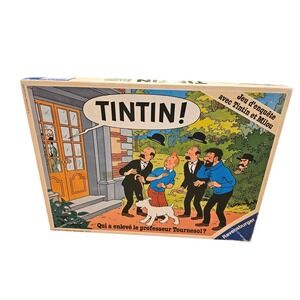 Ravensburger Tintin Game Who Kidnapped Professor Calculus French Board Game 1987